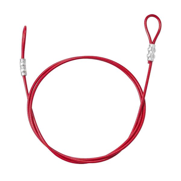Brady Double Looped Lockout Cable ABS Plastic 0.19 in Dia x 6 ft L Red 170974